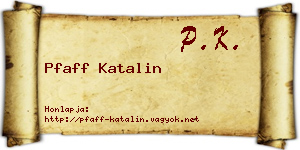 Pfaff Katalin névjegykártya