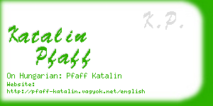 katalin pfaff business card